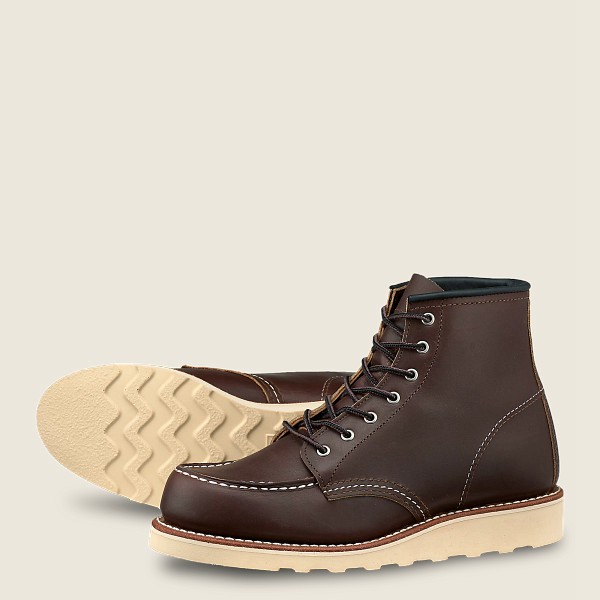 Red Wing Heritage Boots 6-Inch Classic Moc - Short Oro-Iginal Læder - Mørke Brune - Dame 6501-VIADY